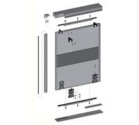 GTV Wardrobe Sliding Door Hardware Kit - Tracks 1700mm, 2300mm or 2700mm (Kit for 2 doors with track 1700mm)