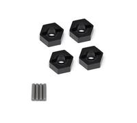 GTVNPOA Components For ARRMA 3S For SENTON For VORTEKS 1/10 4pcs Metal 14mm Wheel Hex Hub Adapter RC Car Upgrade Parts Accessories(Black)