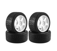 GTVNPOA Components For Arrma For Infraction For Felony For Limitless 1/7 Tires And Wheels Scale RC Car 17mm Hex On-Road Tire Set Part ARA55006(White)