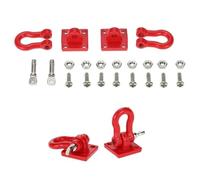 GTVNPOA Components For D90 For SCX10 1/10 Red Black 2pcs Metal For Climbing Trailer Tow Hook Hooks Buckle Winch Shackles Accessory Scale(Red)