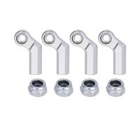 GTVNPOA Components For SCX10 For TRX4 For Capra VS4-10 1/10 Metal Link Rod End M4 Ball Joint Head RC Crawler Upgrade Parts Accessories(Silver)