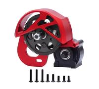 GTVNPOA For Axial For SCX10 I II AX10 SMT10 1/10 Complete Gearbox Transmission Box RC Car Crawler For Chassis Upgrade Parts Rc Vehicle Gearbox(Red)