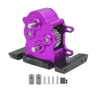 GTVNPOA For LCG For SCX10 1/10 Aluminum Dual Transmission Dig Overdrive Gearbox RC Crawler Car Upgrade Parts Rc Vehicle Gearbox(Purple)