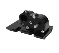 GTVNPOA For LCG For SCX10 I 1/10 Ultra Light Metal Transmission Low Speed Gearbox With Moter Gear Skid Plate RC Car 4WD Upgrade Part Rc Vehicle Gearbox(Black)