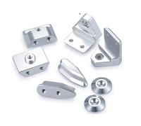 GTVNPOA Rc Accessories Parts For Limitless 1/7 Metal Tail Wing Mount Set Fins Road Speed Bash Roller RC Car Upgrade Parts Model Modified Replacement Replace(Silver)