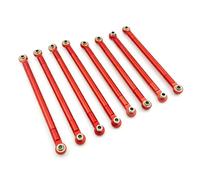 GTVNPOA Rc Accessories Parts For MN MN86S MN86 MN86KS MN86K G500 1/12 8PCS Metal Pull Rod Link Linkage RC Car Model Accessories Upgrade Parts Modified(Red)