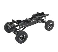 GTVNPOA RC Car Chassis Frame For MN 1/12 For MN78 RC Car Parts Model Metal Upgrade And Modification Front And Rear Door Bridge Frame For Chassis(Black)