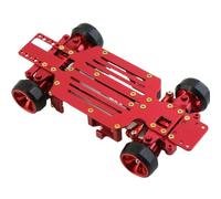 GTVNPOA RC Car Chassis Frame For Wltoys 284131 K969 K989 For Mini-Q 1/28 Metal Frame Equipment Kits 4X4 RC Drift For Racing Car Accessories(Red)