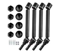 GTVNPOA RC Car Drive Shafts For Traxxas 2.0 V2 89076-4 For WideMaxx 1/10 RC Car Upgrade Parts 4pcs 8996X Extended Drive Shaft CVD With Wheel Hex(Black)