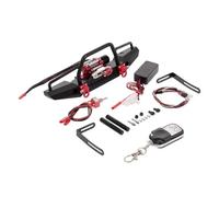 GTVNPOA RC Car Lights Parts Kit For TRX-4 For Traxxas For Axial For SCX10 Bumper Metal With Winch 2 Light Remote Controller Receiver RC Crawler Car Parts(B)
