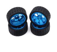 GTVNPOA RC Car Tires Rims Set Compatible With WLtoys A949 A959 A969 A979 K929 144001 144002 124016 124017 124018 RC Car Upgrade Parts Accessories Metal 65mm Wheels(Blue)