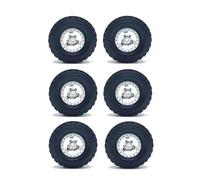 GTVNPOA RC Car Tires Rims Set Compatible With WPL For MN For JJRC For FeiYu 1/12 1/16 RC Crawler Car Truck Upgrade Parts Accessories Metal 6WD Tire Clamp Wheels(Silver)