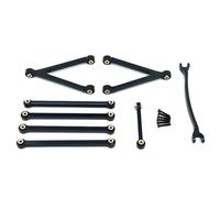 GTVNPOA RC linkage For FMS FCX24M For Camel Cup D90 D110 For Defender Discovered 1/24 Front Axle Steering Servo Y-shaped Pull Chassis Rod Rc Car Parts(Black)