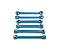 GTVNPOA RC Pull Rod For Hyper GO For MJX 10208 1/10 Metal Front And Rear Fixed Pull Rods Rc Model Crawler Car Truck For Buggy Accessories Upgrade Parts Kit(Blue)