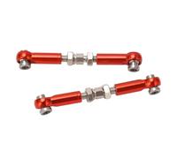 GTVNPOA RC Pull Rod For MJX 14210 14209 16208 16209 1/14 Steering Link Rod Servo Pull Linkage Arm Aluminium Alloy RC Car Parts Accessories Upgrade Replacement(Red)