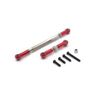 GTVNPOA RC Pull Rod For MN D90 For MN99S Metal Adjustable Steering Link Servo RC Off-road Car Tracked Vehicles Parts And Accessories Upgrade Replacement And Use(Red)