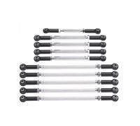 GTVNPOA RC Pull Rod For RGT 86100 86110 FTX5579 For Outback 1-10 Alloy 10 Pcs/set Full Car Tie Rod/steering Link Rc Car Tracked Vehicle Parts Replacement Use(Black)