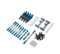 GTVNPOA RC Pull Rod For WPL C14 C24 For Henglong For Feiyu For Jjrc 1/16 Pull Rod Steering Gear Front Axle Steering Rod Shock Absorber Set Rc Car Parts Replacement(Blue)