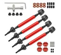 GTVNPOA Rc Replacement Parts For 3s BIG For ROCK V3 CVD 1/10 45 Hardened Steel Head Front&Rear For Universal Red/Blue/Black RC Model Car Parts(Red)