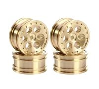 GTVNPOA Rc Replacement Parts For AXIAL For SCX30 For Bronco For Wrangler For Jlu Brass Front Rear Axle Weights 0.7'' Wheel Rim Adapter Diff Gear RC Parts(B Wheel Rim)