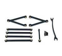 GTVNPOA Rc Replacement Parts For FMS For FCX24M For Camel Cup D90 D110 For Defender 1/24 Metal Upgrade Pull Rod RC Car Models Parts Accessories(Black)
