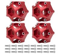 GTVNPOA Rc Replacement Parts For Pro-Line For Racing PRO633701 PL28 MX28 1/10 4 Pcs Aluminum 6x30 To 12mm Hex Adapter RC Car Repair Modify Upgrade Parts(Red)