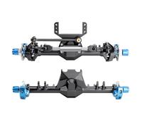 GTVNPOA Rc Replacement Parts For SCX24 For Deadbolt 90081 C10 For Gladiator 1/24 9mm Aluminum Straight Axle With Hydraulic Steering Link RC Crawler Parts(Black,1set)