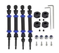 GTVNPOA Rc Replacement Parts For Traxxas For Slash 4x4 For Rustler For Stampede For Hoss 4x4 1/10 Hardened Steel Front Rear Cvd Driveshaft RC Car Upgrade Parts(Black)