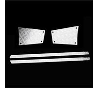 GTVNPOA RC Upgrade Parts For Defender For Traxxas For Trx-4 1/10 Rear Side Metal Skid Plate Both Sides Antiskid Board Scratch Prevention Rc Crawler Car Accessories(Silver)