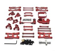 GTVNPOA RC Upgrade Parts For JJRC C8803 For WLtoys 1/14 1/12 Metal Tie Rod Kit Package RC Car Tracked Vehicle Parts And Accessories Upgrade Replacement And Use(Red)