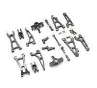 GTVNPOA RC Upgrade Parts For MJX For Hyper Go 16207 16208 16209 16210 H16H 1/16 Modified RC Drift Car Remote Control Cars Metal Upgrade Accessories(Grey)