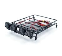 GTVNPOA RC Upgrade Parts For SCX10 CC01 For MN D90 D91 D99 For MN90 MN99S 1/14 1/12 1/10 Universal Roof Racks With Light Decoration RC Crawler Car Accessories(Size 1)