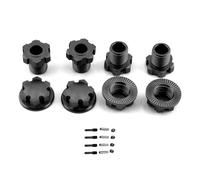 GTVNPOA RC Upgrade Parts For Traxxas For E-Revo 2.0 For Maxx For Sledge 1/10 1/8 Metal 17mm Splined Wheel Hex Hub Adapter 8654 RC Car Parts Accessories Replacement(Black)