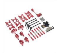 GTVNPOA RC Upgrade Parts For WLtoys 144010 144001 144001 124017 124016 124018 124019 Metal For Swing Arm Steering Cup Set Of 9 RC Car Parts And Accessories Upgrades Replacement(Red)