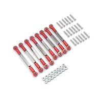 GTVNPOA RC Upgrade Parts For WPL B1 B-1 B14 B-14 B24 B-24 C14 1/16 Metal Steering Pull Servo Rod Base RC Car Parts Accessories Upgrades And Replacements Repairs(Red)