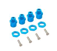 GTVNPOA Rc Upgrade Spare Parts For 1/10 1/8 Tires Upgrade 1 Set Aluminum Alloy Hex Adapter RC Car 12mm To 17mm Wheel Hub Extension Conversion Nut(Sky Blue)