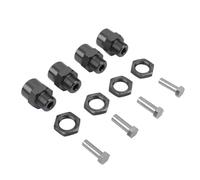 GTVNPOA Rc Upgrade Spare Parts For 1/10 1/8 Tires Upgrade 1 Set Aluminum Alloy Hex Adapter RC Car 12mm To 17mm Wheel Hub Extension Conversion Nut(Dark Grey)