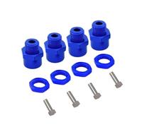 GTVNPOA Rc Upgrade Spare Parts For 1/10 1/8 Tires Upgrade 1 Set Aluminum Alloy Hex Adapter RC Car 12mm To 17mm Wheel Hub Extension Conversion Nut(Blue)
