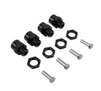 GTVNPOA Rc Upgrade Spare Parts For 1/10 1/8 Tires Upgrade 1 Set Aluminum Alloy Hex Adapter RC Car 12mm To 17mm Wheel Hub Extension Conversion Nut(Black)