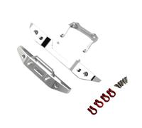 GTVNPOA Rc Upgrade Spare Parts For FMS For Fire For Horse For Eazyrc For Thunder Storm 1/18 RC Remote Control Car Metal Parts Front And Rear Bars Upgrade Repair Replacement(Silver)