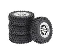 GTVNPOA Rc Upgrade Spare Parts For MN MN90-99-99S 1/12 For Climbing Car Remote Control Clamp Inner Cotton Tires Suitable 4 Pcs Tires Upgraded Parts(Silver)