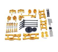 GTVNPOA Rc Upgrade Spare Parts For Wltoys 144001 124016 124017 124019 124018 RC Remote Controlled Car 4MD Purpose Metal Upgrade Accessories Fragile Set(Yellow)