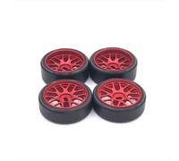 GTVNPOA Rc Upgrade Spare Parts For WlToys K969 K979 K989 K999 P929 P939 284131 Iw04m Iw02 Rm02 Rm03 For Dgawd For MINI-Q For KYOSHO 1/28 27mm Drift Wheels(Red)