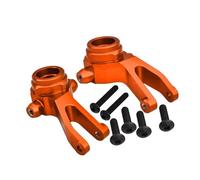 GTVNPOA Steering Knuckle Models For Gpm For Arrma For Granite Mega Big For Rock For Senton 3S 1/10 7075 Aluminum Alloy Front Steering Block Remote Control Car Parts(Orange)