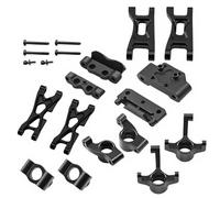 GTVNPOA Steering Knuckle Models For WLtoys 244016 For Losi Micro B/T 1/24 Steering C Hubs Suspension Arms Bulkhead RC Car Upgrades Parts Accessories(Black)