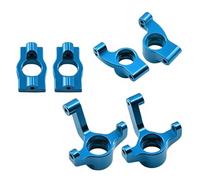 GTVNPOA Steering Knuckle Models For WLtoys 244016 For Losi Micro B/T Meta Aluminum Front Steering Caster Blocks C Rear Hubs RC Car Upgrades Parts(Blue)