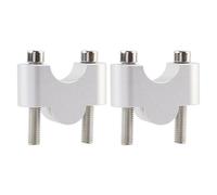GTVRFLOKI 1 Pair Motorcycle 28mm 1 1/8 22mm 7/8 25mm 1 Handlebar Riser Bar Mount Handle Clamp Universal Motorbike Clamps Adapter Handlebar Clamp motorbike handlebar riser(Silver,22mm)