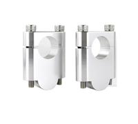 GTVRFLOKI Compatible With Ducati For Hypermotard 796 821 2013-2015 For 939SP 2016-2018 1100 2009-2013 7/8" 22mm Motorcycle Handlebar Riser Mount Risers Clamp motorbike handlebar riser(Silver,40mm)