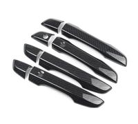 GTVRFLOKI Door Handle Caps Trim Compatible with Civic Sedan Hatchback 2016 2017 2018 2019 ABS Chrome Door Handle Cover Trim Overlay Car Styling Molding(Carbon 2 Buttons)