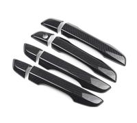 GTVRFLOKI Door Handle Caps Trim Compatible with Civic Sedan Hatchback 2016 2017 2018 2019 ABS Chrome Door Handle Cover Trim Overlay Car Styling Molding(Carbon no Button)